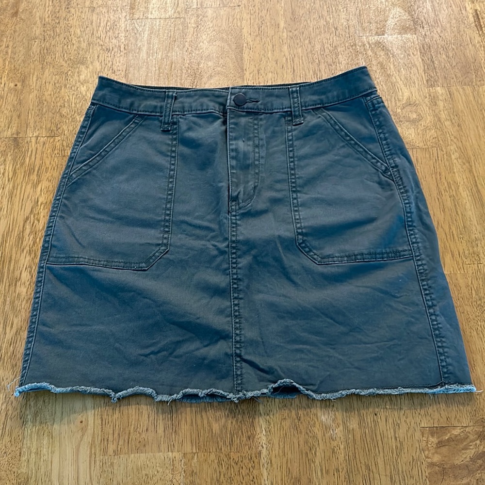 Army green skirt